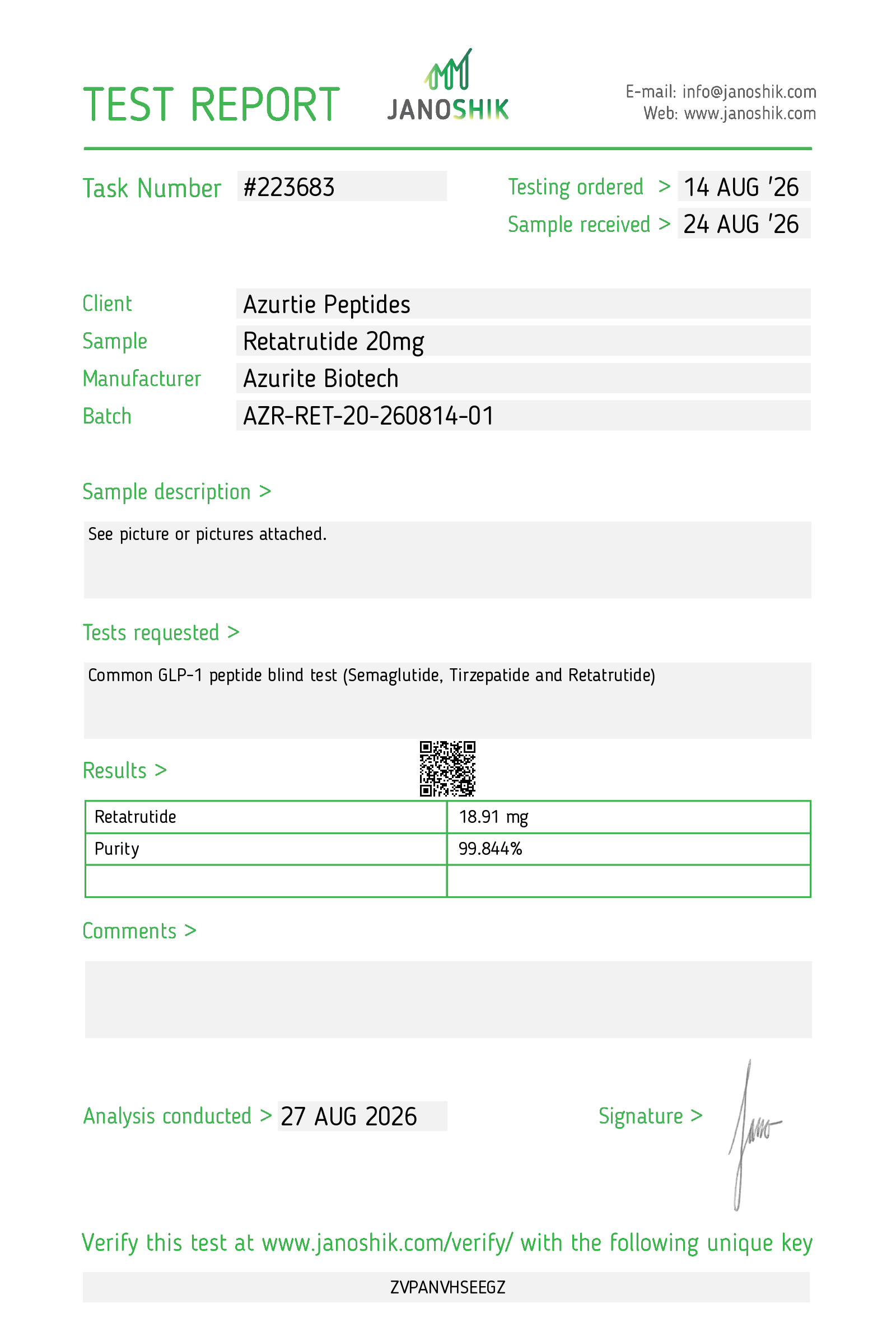 RETATRUTIDE 20Mg